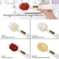 Digital Kitchen Spoon Electronic Food Weighing Scale (500g/0.1g) with LCD Display Detachable Scoop and Tare Function for Measuring Cooking Ingredients Coffee Flour Spices Medicine
