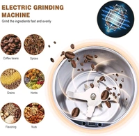 Portable Electric Coffee Grinder Spice & Coffee Bean Grinder, Multifunctional Coffee Grinder 200 W with Stainless Steel Blades, Protection Against Overheating Portable Coffee Grinder