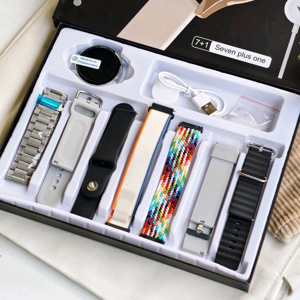 First Time In India, Active 2 Amoled Combo Set, 7 High Quality Straps, Wireless Charging Support  - Silver, 1 Month Cybzone Warranty