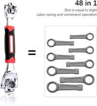 Tiger Wrench Universal 48 in 1 Socket Wrench Multifunction Wrench Tool with 360 Degree Rotating Head Magnetic Spanner Tool for Home and Car Repair Tool Works.