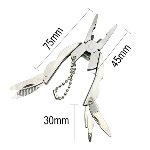 Mini Portable Pocket Plier Keychain Hand Tool Kit, Portability and Functionality with Our Stainless Steel Multifunctional Folding Plier Screwdriver Pocket Tool Set