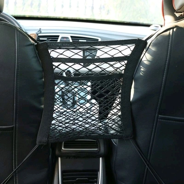 Car Mesh Organizer 3- Layer, Dog Net Between Car Seats, Barrier of Backseat Pet Kids