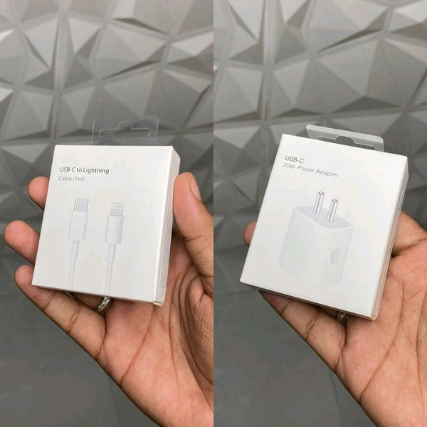 i-Phone Charging Combo Set, iPhone Usb C 20w Power Adapter, i-Phone Usb C To Lightning And Cable Protector With 6 Month Cybzone Warranty - 6 Months Cybzone Warranty