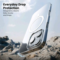 Keephone Back Cover for IPhone 16 Magsafe Back Case magnetic charging Non-yellowing Transparent Crystal Clear (Transparent, Hard Case) - IPhone 16
