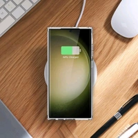 Keephone Back Cover for Samsung S24 Series Magsafe Back Case magnetic charging Non-yellowing Transparent Crystal Clear (Transparent, Hard Case) - Samsung S24