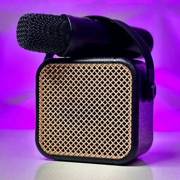 First Time In India | Heavy Bass Portable Bluetooth Speaker With Wireless Mic | Ultra Clear Sound Quality (Pack of 1) - 1 Month Cybzone Warranty, Black