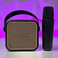 First Time In India | Heavy Bass Portable Bluetooth Speaker With Wireless Mic | Ultra Clear Sound Quality (Pack of 1) - 1 Month Cybzone Warranty, Black