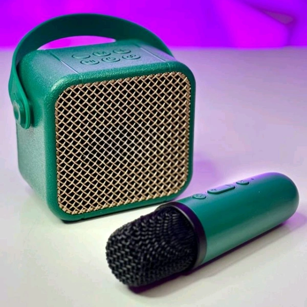 First Time In India | Heavy Bass Portable Bluetooth Speaker With Wireless Mic | Ultra Clear Sound Quality (Pack of 1) - 1 Month Cybzone Warranty, Green