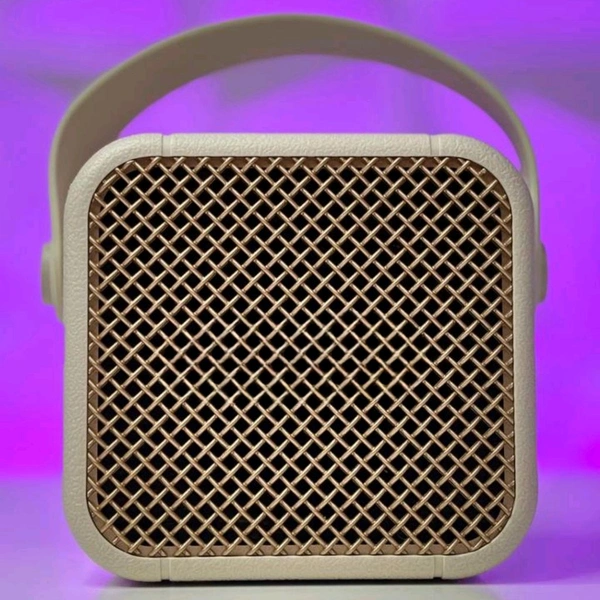 First Time In India | Heavy Bass Portable Bluetooth Speaker With Wireless Mic | Ultra Clear Sound Quality (Pack of 1) - 1 Month Cybzone Warranty, Offwhte