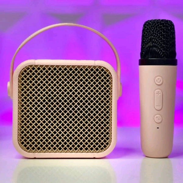 First Time In India | Heavy Bass Portable Bluetooth Speaker With Wireless Mic | Ultra Clear Sound Quality (Pack of 1) - 1 Month Cybzone Warranty, Pink
