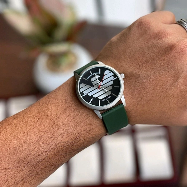 Buy 1 Get 1 Free Offer | Emporo Armai Quartz Movement Watch With High Quality Strap Best finishing Body & Case - SRV3