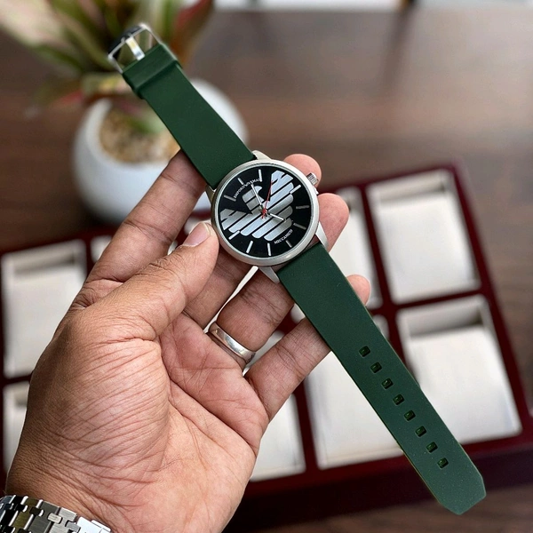 Buy 1 Get 1 Free Offer | Emporo Armai Quartz Movement Watch With High Quality Strap Best finishing Body & Case - SRV3