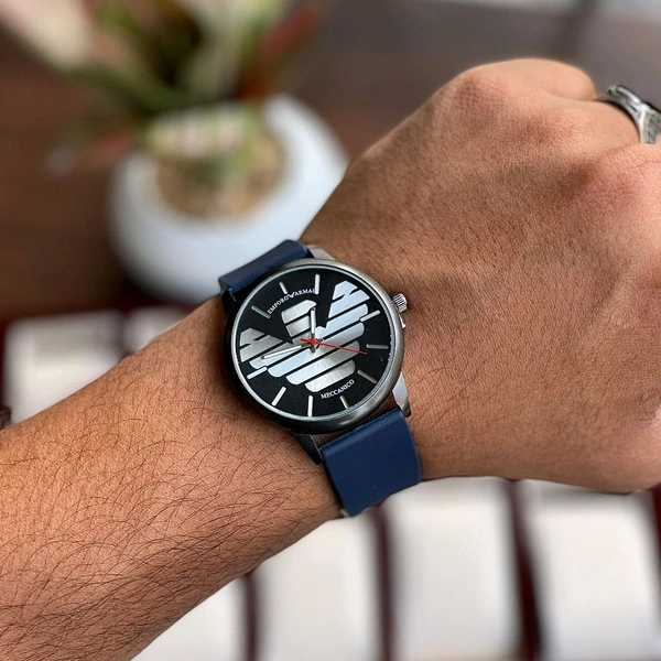 Buy 1 Get 1 Free Offer | Emporo Armai Quartz Movement Watch With High Quality Strap Best finishing Body & Case - SRV6