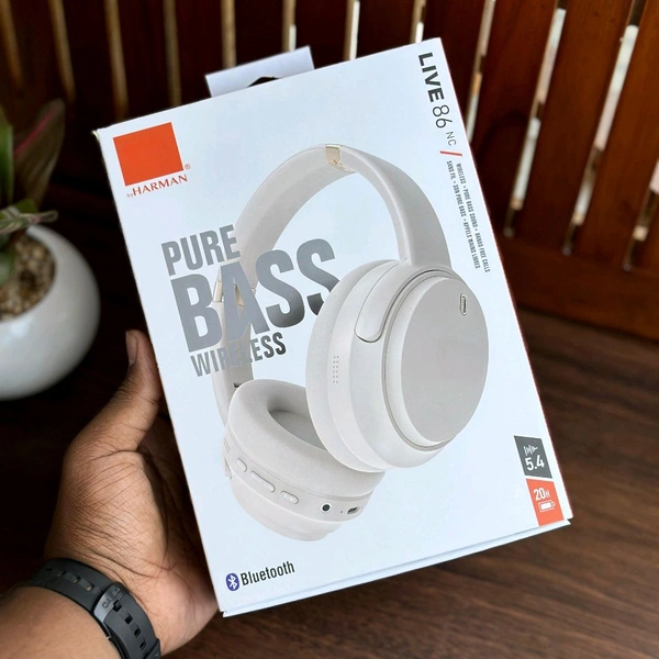 Wireless Over-Ear Headphones, BT 5 Foldable Headset, Dual Device Connection Upto 8-Hour Battery Life, For Travel Home Office - 1 Month Cybzone Warranty, Smoke White