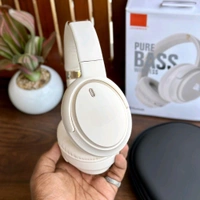 Wireless Over-Ear Headphones, BT 5 Foldable Headset, Dual Device Connection Upto 8-Hour Battery Life, For Travel Home Office - 1 Month Cybzone Warranty, Smoke White