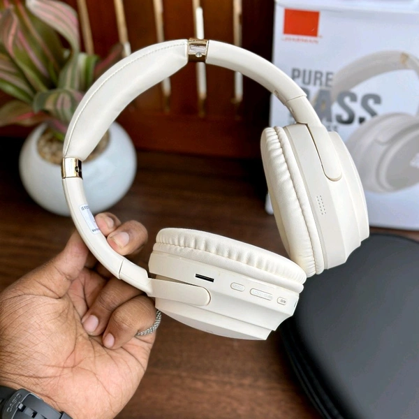 Wireless Over-Ear Headphones, BT 5 Foldable Headset, Dual Device Connection Upto 8-Hour Battery Life, For Travel Home Office - 1 Month Cybzone Warranty, Smoke White