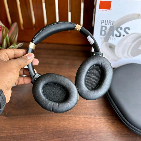 Wireless Over-Ear Headphones, BT 5 Foldable Headset, Dual Device Connection Upto 8-Hour Battery Life, For Travel Home Office - 1 Month Cybzone Warranty, Black