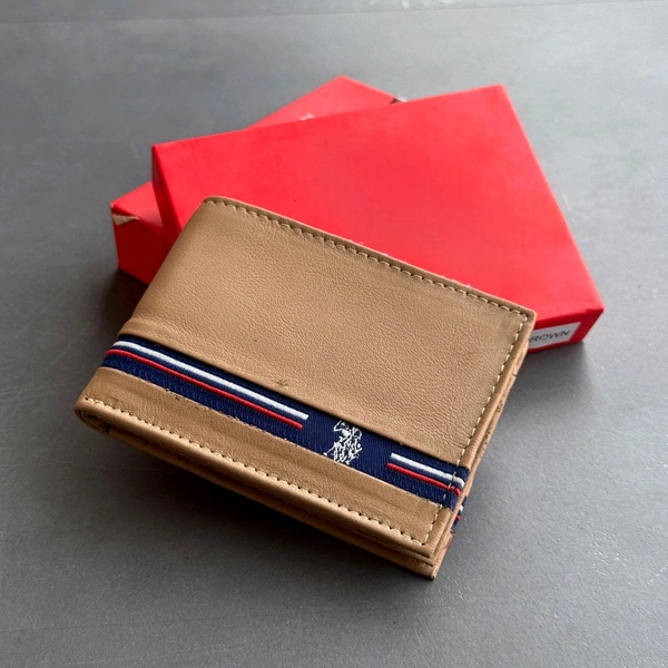 Classic Men's Genuine Leather Wallet With Card Holder, Perfect For Personal Use And Gifting - SRB1