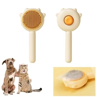Honey Bee Dog Comb & Cat Comb New Pet Hair Cleaner Brush Cat Grooming Brush with Release Button and Pain Free, Easy to Remove Loose Undercoat, Pet Massaging Tool Suitable For Dog - Pack Of 1
