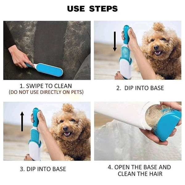 Pet Hair, Dust, Lint Remover for Clothing & Furniture and Sofa Home Couch pet - Double Sided, Self-Cleaning & Reusable mitt Remover, Dog cat Hair Remove