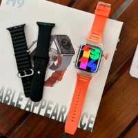 H9 Smartwatch with Long Battery Life, Music Storage With Tws Support, 2.01" High-Resolution Screen, Bluetooth Calling, IP68 Waterproof, TFT Display, Luxury Design for Men & Women - 1 Month Cybzone Warranty, Black