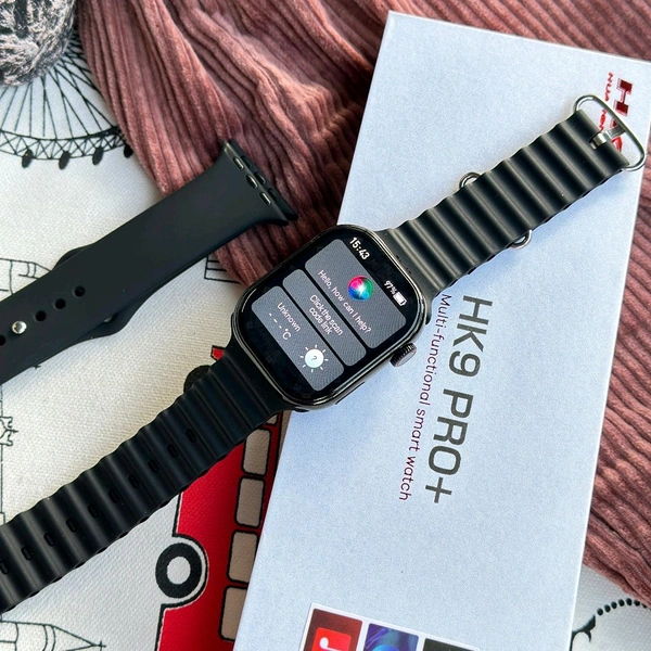 Wearfit HK9 Pro Plus (HY-Series9) Amoled Display Smartwatch With Open Ai's New ChatGPT Support, AI Watch Faces, Nfc Support, Bluetooth Calling Support, Smart Watch Compatible With IPhone And Android - 1 Month Cybzone Warranty