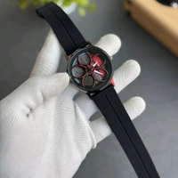 Gyro Spinning Car Alloy Rim Wheel Watch | Car Wheel Watch, Mens Wristwatch with Spinning Car Rim Hub Design, Quartz Movement, Gifts for Car Enthusiasts - SRG1