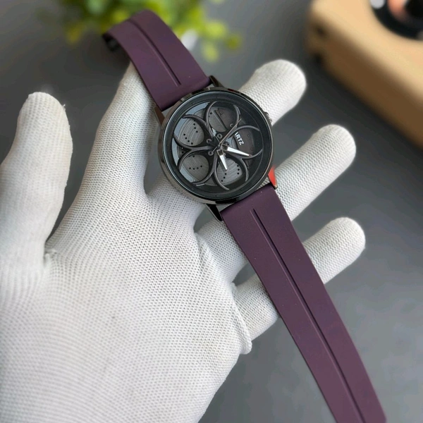 Gyro Spinning Car Alloy Rim Wheel Watch | Car Wheel Watch, Mens Wristwatch with Spinning Car Rim Hub Design, Quartz Movement, Gifts for Car Enthusiasts - SRG2