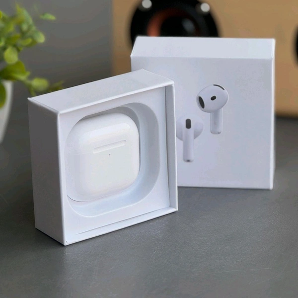 Tws 4 Bluetooth Earbuds with Charging Case - High-Quality Sound | Pop Up Window, Touch Seasor, 8 Hours Battery Backup, Prefect For Everyday Use - 1 Month Cybzone Warranty