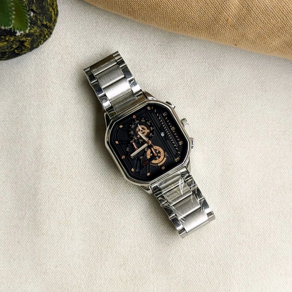 Most Demanded WooTime Analog Quartz Movement Watch With High Quality Strap Best finishing Body & Case - Black