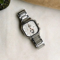 Most Demanded WooTime Analog Quartz Movement Watch With High Quality Strap Best finishing Body & Case - White