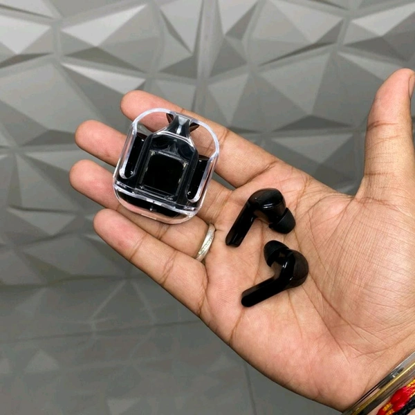 Transparent Design Wireless In-Ear Headphones, LED Power Display, High-Definition Sound Quality, Long Battery Life, Comfortable to Wear Wireless Earbuds, Suitable for Commuting Sports And All Kinds of Scenes, The First Choice of Gift Recommendation! - 1 Month Cybzone Warranty, Black