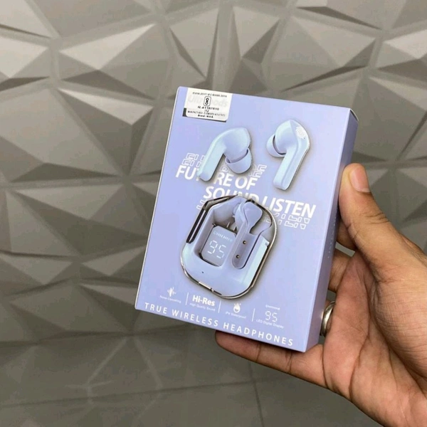 Transparent Design Wireless In-Ear Headphones, LED Power Display, High-Definition Sound Quality, Long Battery Life, Comfortable to Wear Wireless Earbuds, Suitable for Commuting Sports And All Kinds of Scenes, The First Choice of Gift Recommendation! - 1 Month Cybzone Warranty, Blue
