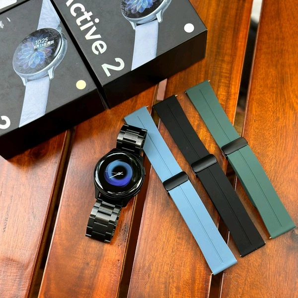 New Active 2 Smartwatch with Bluetooth Calling, 4 Premium Straps, Wireless Charging, Custom Watch Faces & Health Tracking - 1 Month Cybzone Warranty