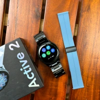 New Active 2 Smartwatch with Bluetooth Calling, 4 Premium Straps, Wireless Charging, Custom Watch Faces & Health Tracking - 1 Month Cybzone Warranty