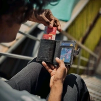 Multifunctional Wallet, Stylish, Trendy, Minimalist Credit Card Holder with Pop-Up Card Slot, Crafted from High-Quality Leather, Perfect For Fathers, Husbands, Brothers, Partners, And As a Top Gift Choice