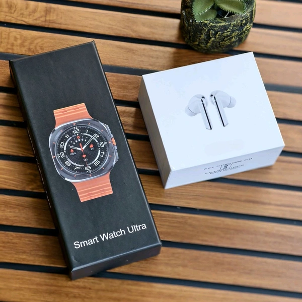 Most Awaited Budget Combo Offer: Watch 7 Ultra Smartwatch And Wireless Buds 3 Pro, Full Touch Screen, Fitness Tracker, Wireless Call Make/ Answer, Music Control, Message Notification, Best Gift - SRB1
