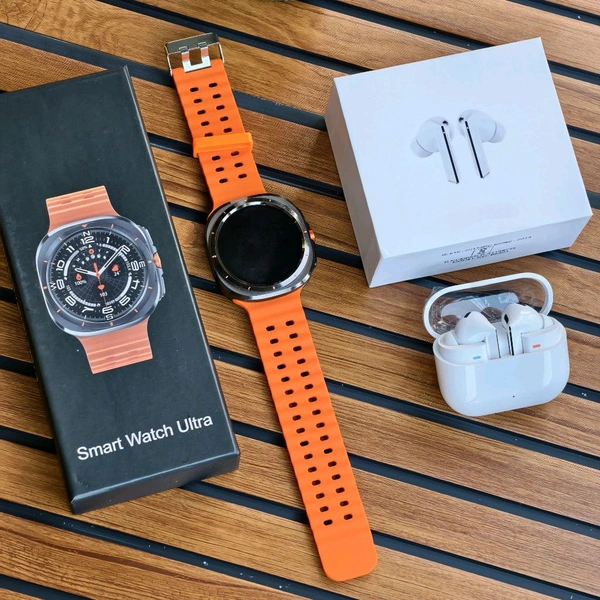 Most Awaited Budget Combo Offer: Watch 7 Ultra Smartwatch And Wireless Buds 3 Pro, Full Touch Screen, Fitness Tracker, Wireless Call Make/ Answer, Music Control, Message Notification, Best Gift - SRB1