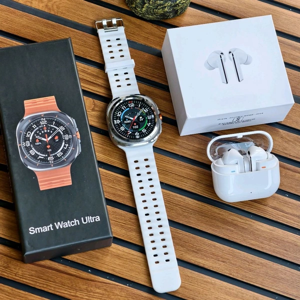 Most Awaited Budget Combo Offer: Watch 7 Ultra Smartwatch And Wireless Buds 3 Pro, Full Touch Screen, Fitness Tracker, Wireless Call Make/ Answer, Music Control, Message Notification, Best Gift - SRB2
