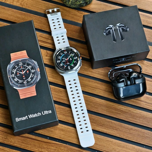 Most Awaited Budget Combo Offer: Watch 7 Ultra Smartwatch And Wireless Buds 3 Pro, Full Touch Screen, Fitness Tracker, Wireless Call Make/ Answer, Music Control, Message Notification, Best Gift - SRB4