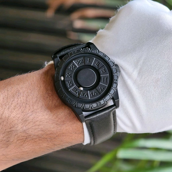 Exclusive Zodiac-Inspired Skeleton Dial Watch – Premium Vintage Leather Strap, Rotating Time Display & Bold Luxury Design - Black