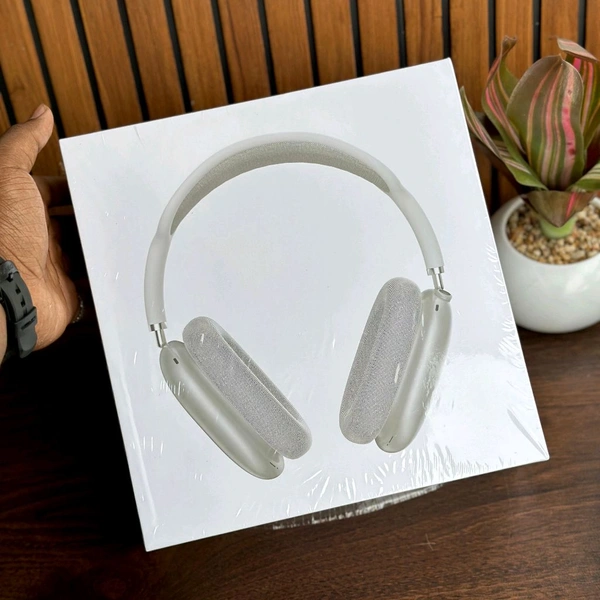 Headphones MAX – Premium Quality Wireless Headphones with Heavy Sound Quality, Magnetic Cushions, Case & Net Cloth Headband - 1 Month Cybzone Warranty, Gray