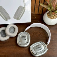 Headphones MAX – Premium Quality Wireless Headphones with Heavy Sound Quality, Magnetic Cushions, Case & Net Cloth Headband - 1 Month Cybzone Warranty, Gray