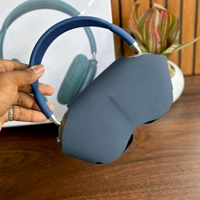 Headphones MAX – Premium Quality Wireless Headphones with Heavy Sound Quality, Magnetic Cushions, Case & Net Cloth Headband - 1 Month Cybzone Warranty, Blue