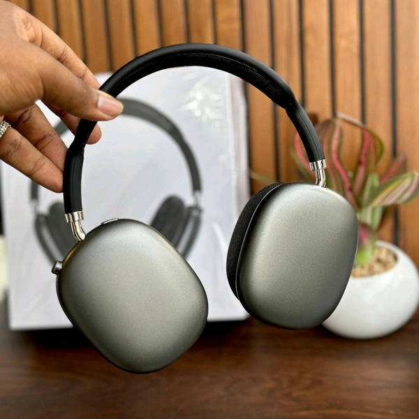 Headphones MAX – Premium Quality Wireless Headphones with Heavy Sound Quality, Magnetic Cushions, Case & Net Cloth Headband - 1 Month Cybzone Warranty, Black