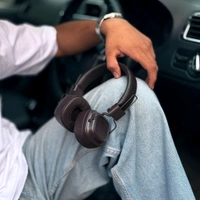Most Demanded Retro Wireless Headphones – Deep Bass, Over-Ear Comfort, Wired & Wireless Connectivity, Long Battery Life - 1 Month Cybzone Warranty, Brown