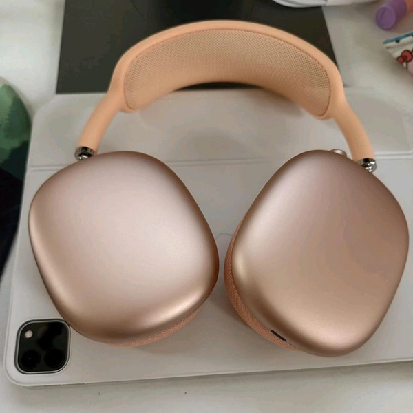 Headphones MAX 2 – Premium Quality Wireless Headphones with Heavy Sound Quality, Magnetic Cushions, Case & Net Cloth Headband - Orange
