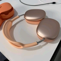 Headphones MAX 2 – Premium Quality Wireless Headphones with Heavy Sound Quality, Magnetic Cushions, Case & Net Cloth Headband - Orange