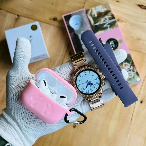 Most Demanded Gift Combo – Gen 9 Dual Strap Smartwatch & Tws Pro USA with Premium Silicon Case