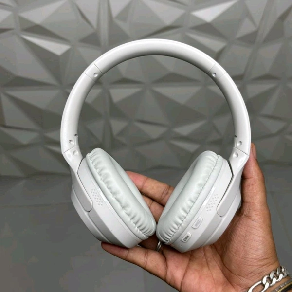 Introducing New Wireless Headphone With Microphone, Retractable & Foldable Wireless Headset, Long Battery Life, Enjoy Music And Hands-Free Calls - White, 1 Month Cybzone Warranty